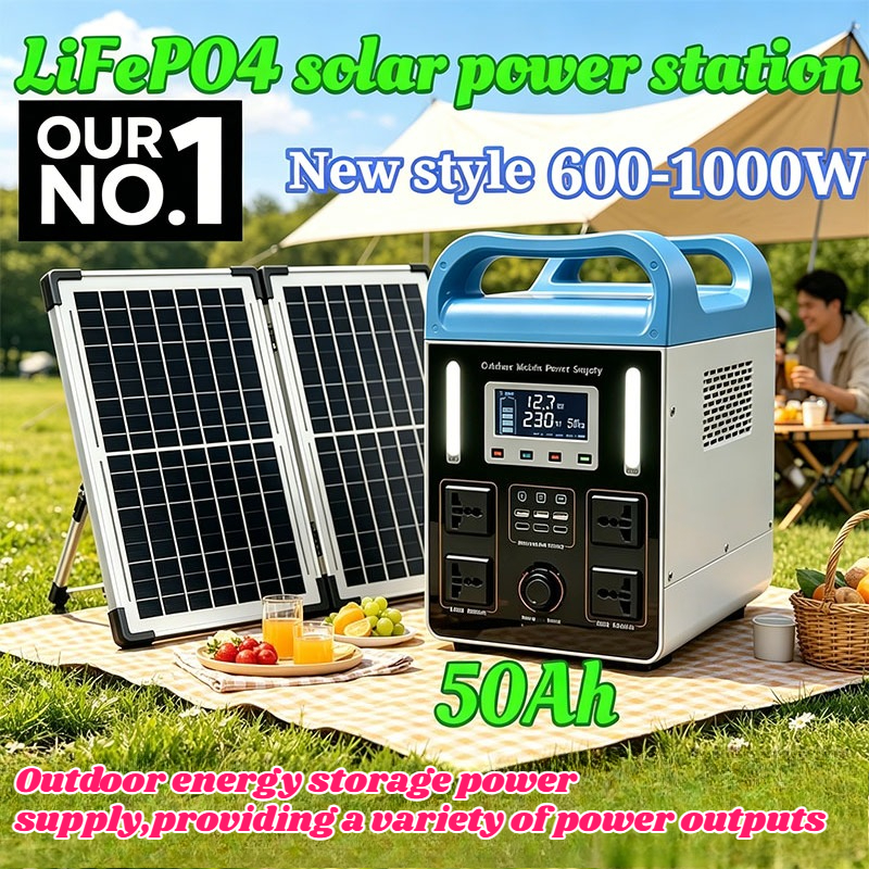 Solar Powered Charger - 220V 600-1000W 50AH LiFePO4 solar power