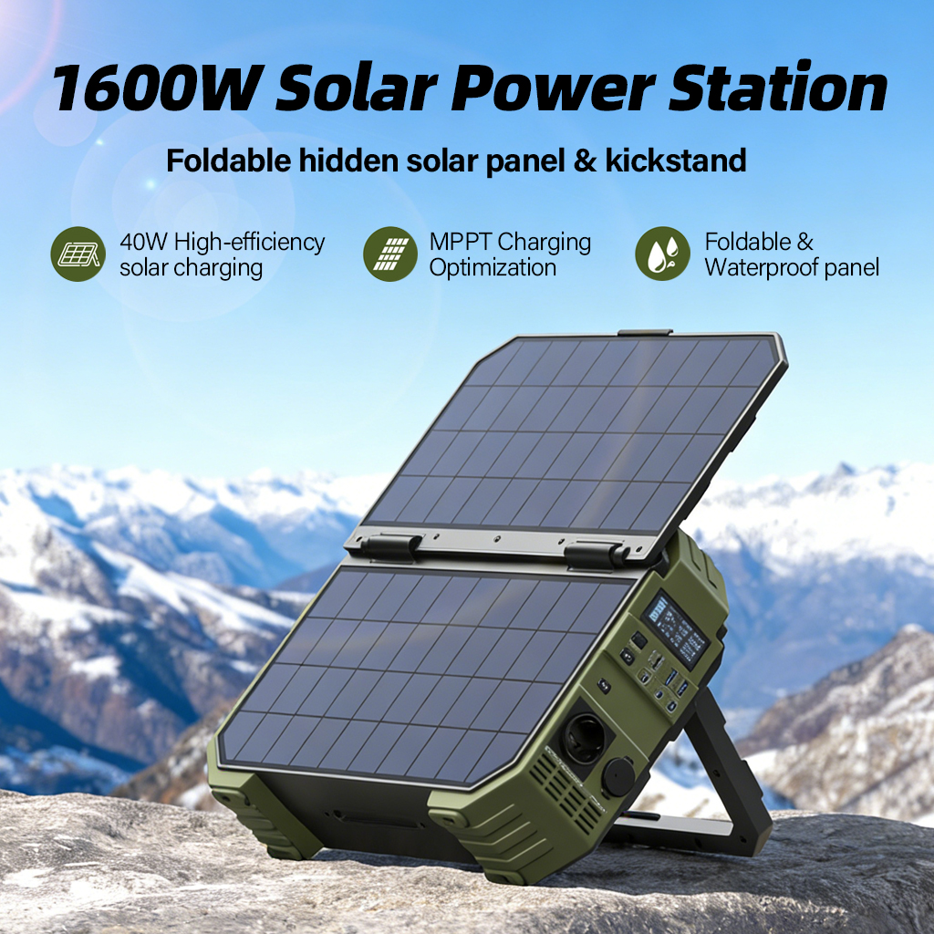 Solar Powered Charger - Portable Power station with Solar panel