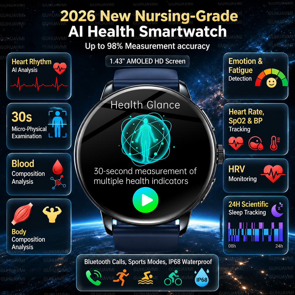 Laser Distance Measure - New Multifunctional AI Health Smart watch