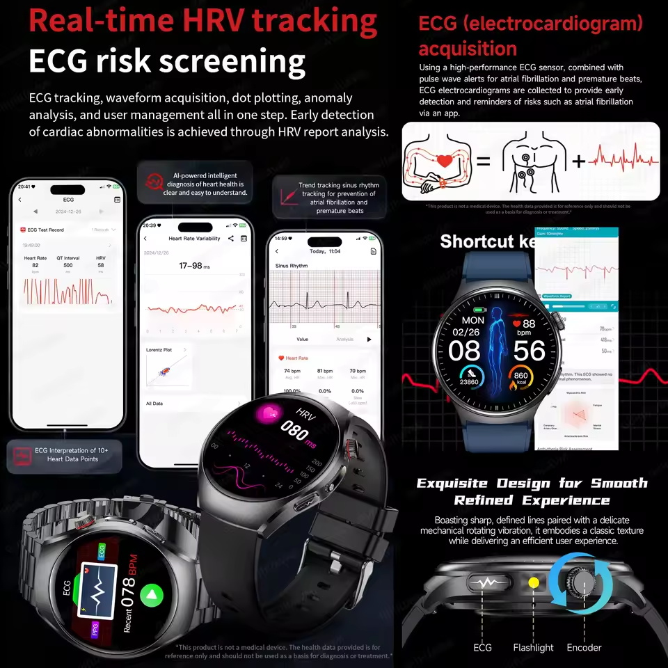 New Accurate ECG Smart Watch B - Laser Distance Measure recension och pris