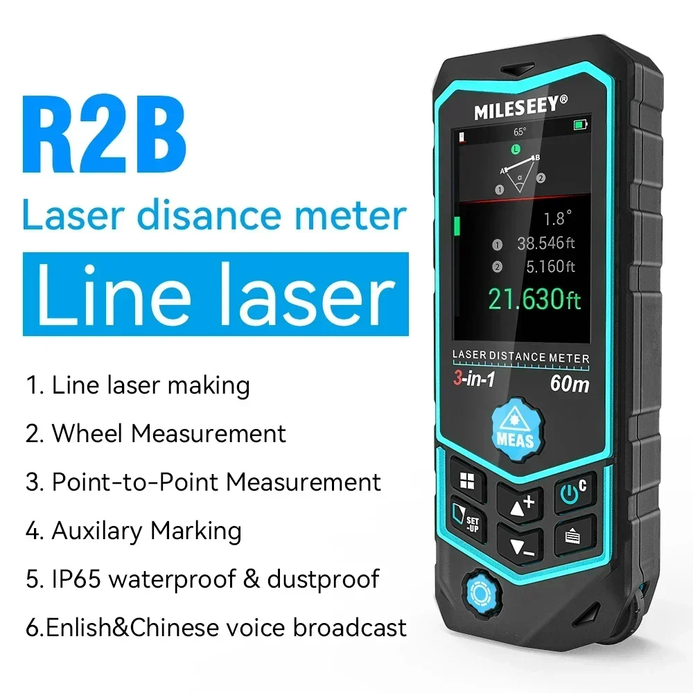 Mileseey R2B 60M USB Charging  - Laser Distance Measure recension och pris