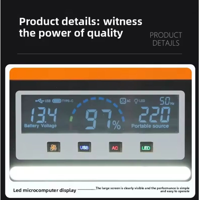 Original 220V 40AH Portable Po - Solar Powered Charger recension och pris