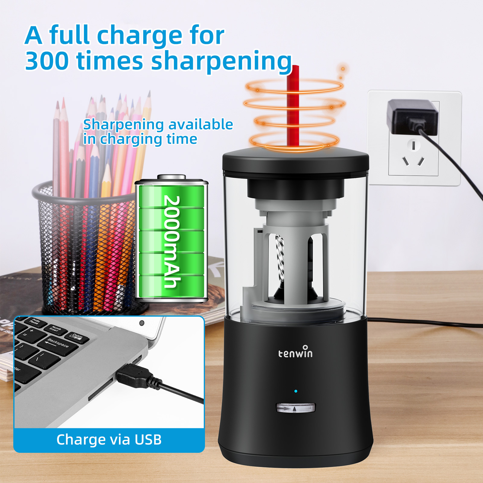Electric Automatic Pencil Shar - Electronics Home Gadgets recension och pris