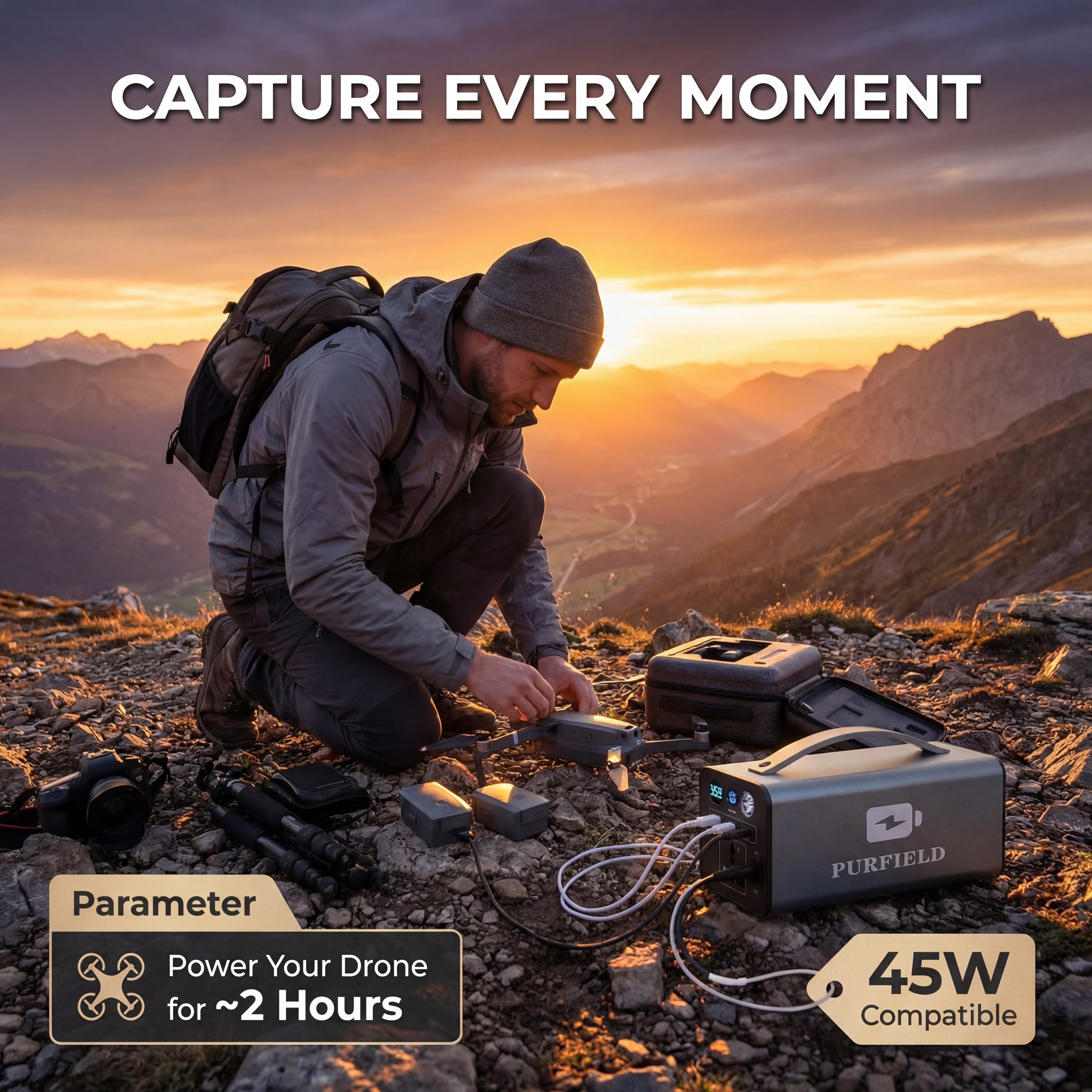 180W Outdoor Power Station 320 - Solar Powered Charger recension och pris