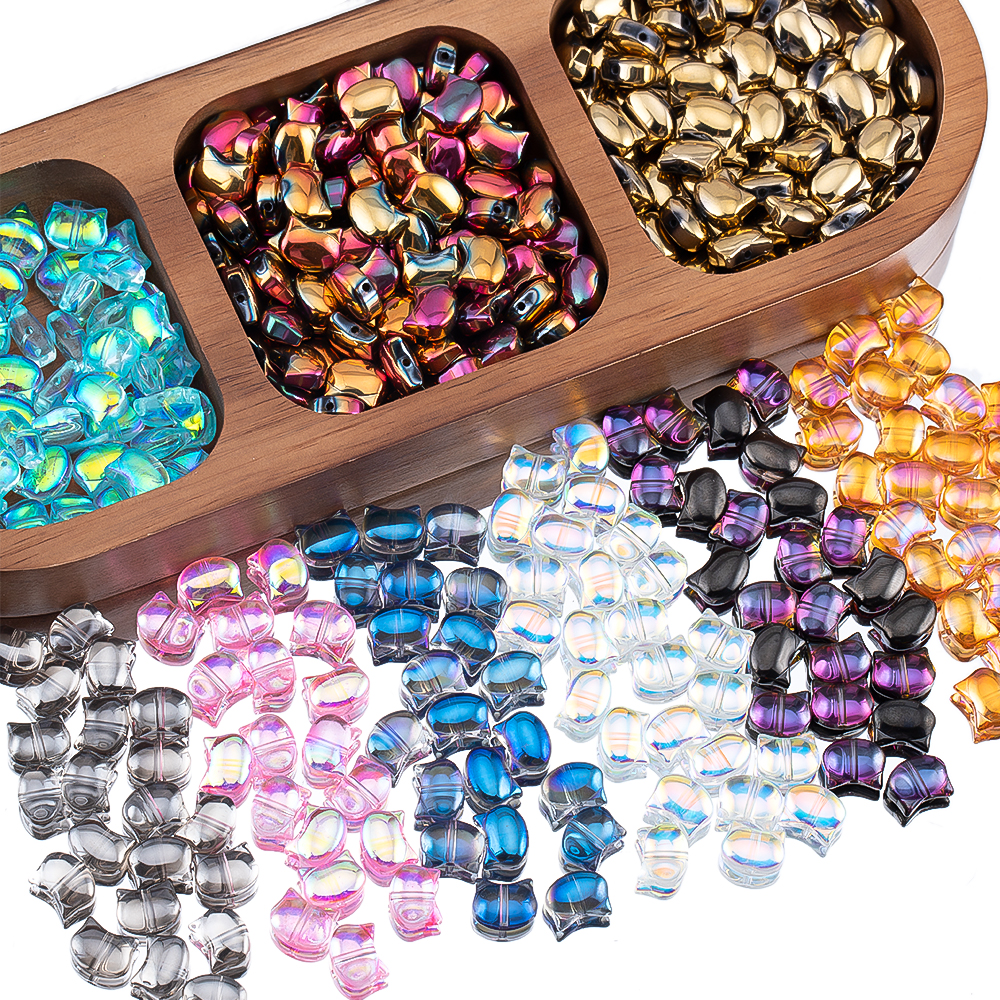 50pcs Colorful Cat Head Glass  - Mobile Electronics Gadgets recension och pris