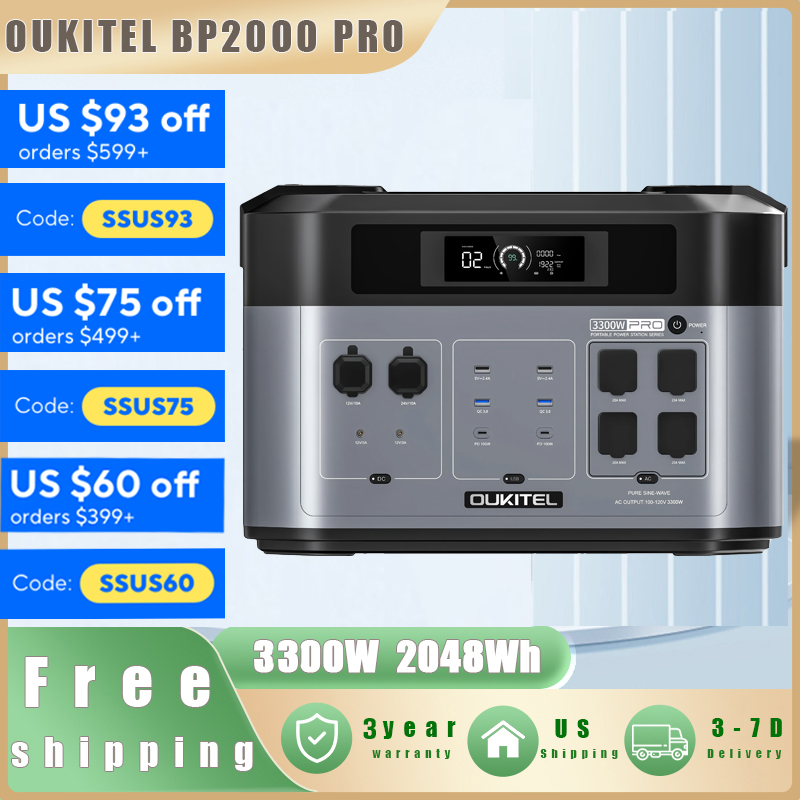 OUKITEL BP2000 PRO Portable Po - Solar Powered Charger recension och pris