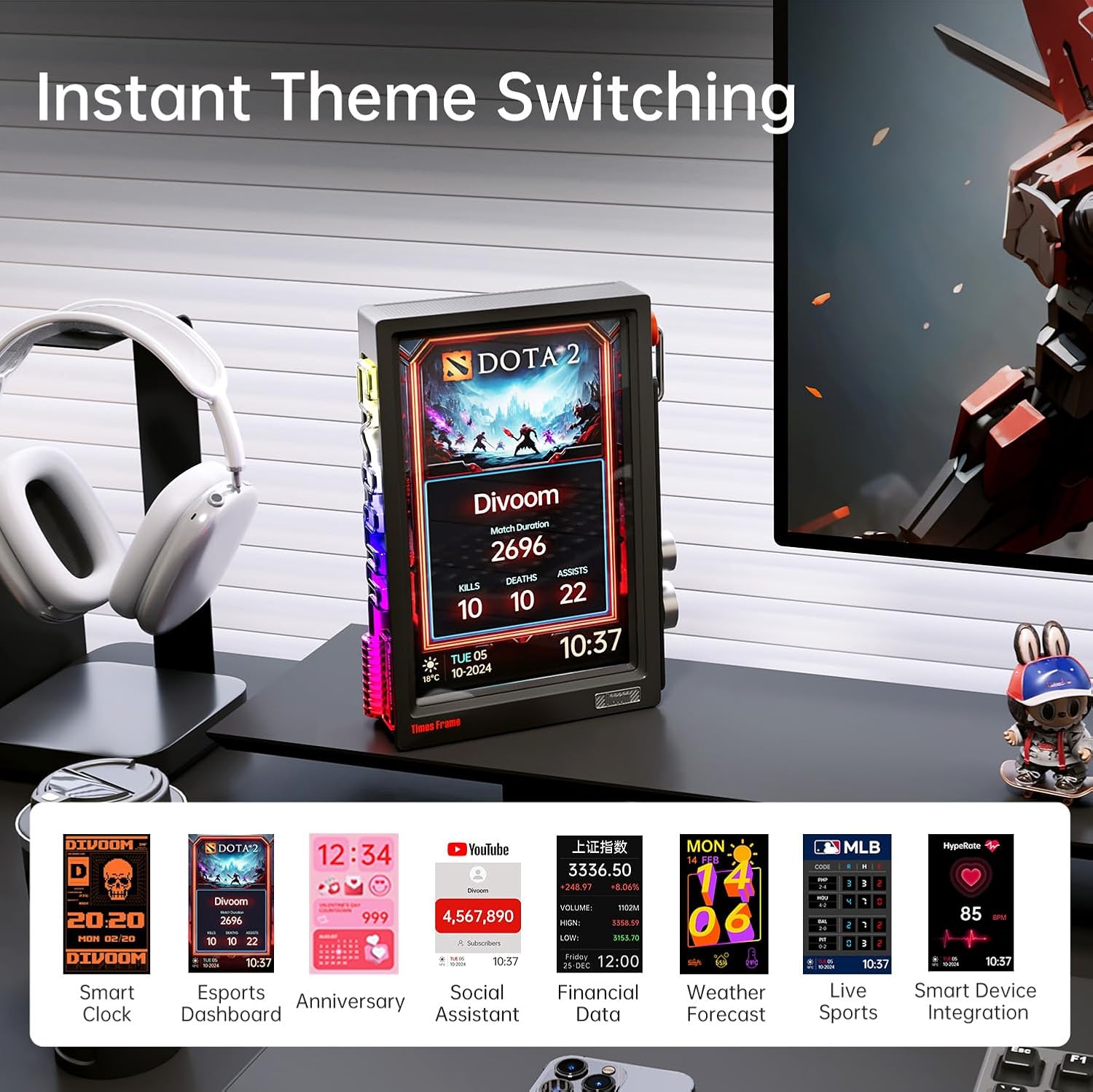 【2026】Divoom Times Frame WiFi  - Digital Photo Frame Wifi recension och pris
