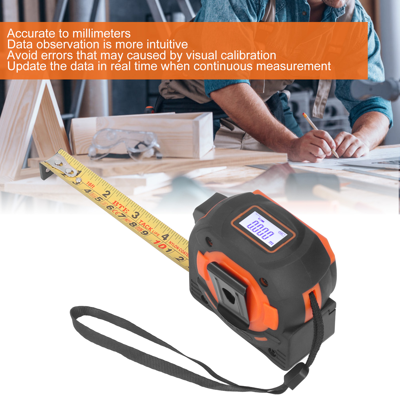 Laser Distance Tape Measure La - Laser Distance Measure recension och pris