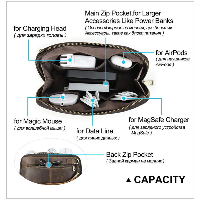 Genuine Leather Tech Pouch Mul - Electronics Gadgets In China recension och pris