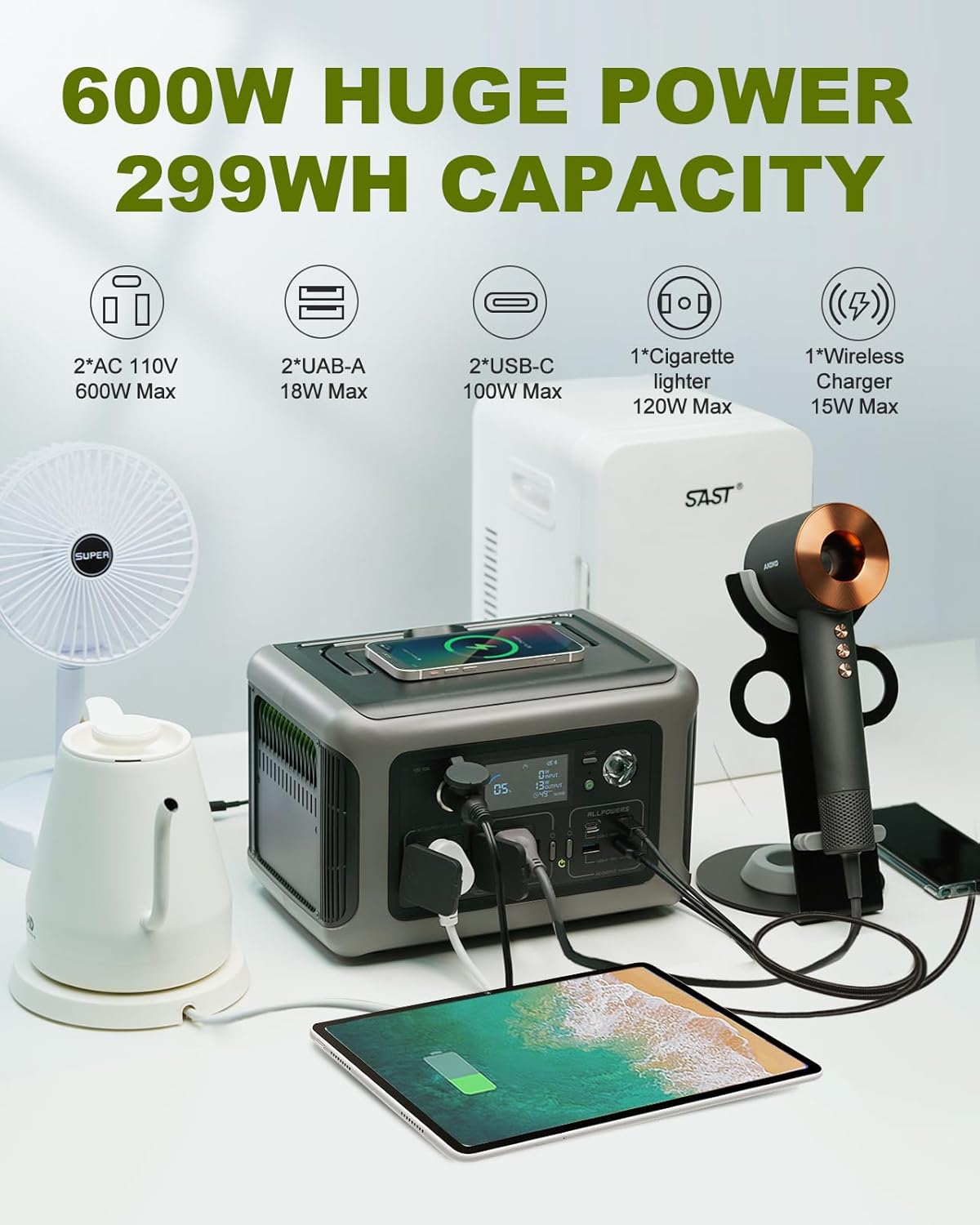 ALLPOWERS R600 299Wh 600W LiFe - Solar Powered Charger recension och pris