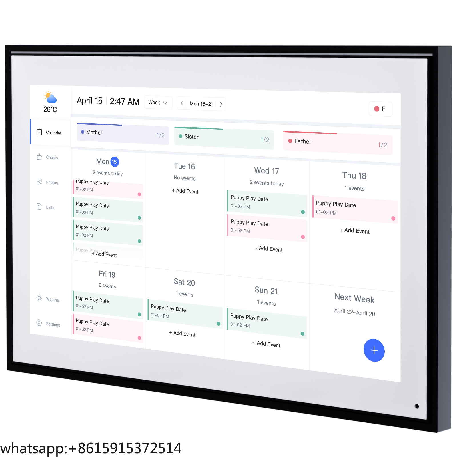 TCDSTARSmart Calendar Digital  - Digital Photo Frame Wifi recension och pris